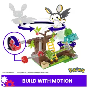 Mattel MEGA Pokémon HTH69 Emolga And Bulbasaur’s Charming Woods 194 Pcs miniatura 3
