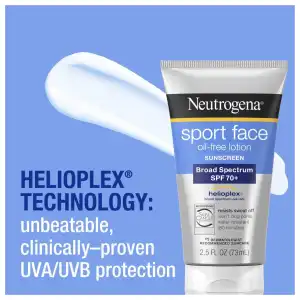 Neutrogena Sport Face Oil-Free Sunscreen Broad Spectrum SPF 70+ 73 mL (2.5 oz) miniatura 3