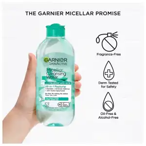 Garnier SkinActive Micellar Cleansing Water All-in-1 Replump with Hyaluronic Acid + Aloe 400 ml (13.5 oz) miniatura 4