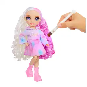 MGA Entertainment Rainbow High Watercolor & Create Purple Eyes (28 cm) miniatura 3