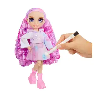 MGA Entertainment Rainbow High Watercolor & Create Purple Eyes (28 cm) miniatura 4