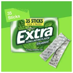 Wrigley’s Extra Long Lasting Flavor Sugarfree Chewing Gum Spearmint 35 Pcs miniatura 5