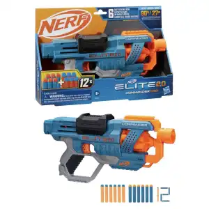 Hasbro Nerf Elite 2.0 Commander RD-6 Dart Blaster 12 Darts (34 cm) miniatura 1