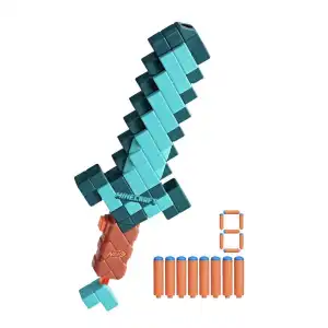 Hasbro Nerf Minecraft Diamond Sword Dart Blasting Sword 8 Darts (44 cm) miniatura 2