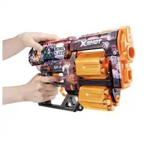 ZURU X-Shot Skins Dread Demon Slayer Dart Blaster 12 Darts (32 cm) miniatura 7