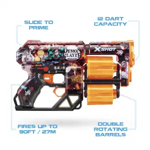 ZURU X-Shot Skins Dread Demon Slayer Dart Blaster 12 Darts (32 cm) miniatura 3