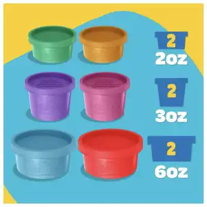 Hasbro Play-Doh 6 Variety 6 Cans 510 g (18 oz) miniatura 5