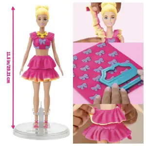 Hasbro Play-Doh Barbie Ruffles & Bows 3 Cans 183.5 g (6.49 oz) miniatura 4