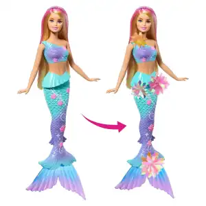 Mattel Barbie Flower Magic Mermaid Doll & Accessories (29 cm) miniatura 5