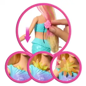 Mattel Barbie Flower Magic Mermaid Doll & Accessories (29 cm) miniatura 4