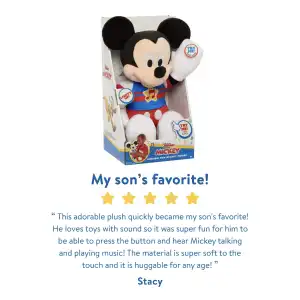 Just Play Disney Junior Mickey Singing Fun Mickey Mouse Plush (31 cm) miniatura 8