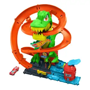 Mattel Hot Wheels City T-Rex Blaze Battle Playset (36 cm) miniatura 2