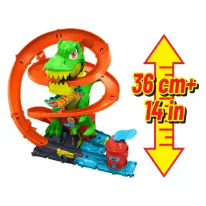 Mattel Hot Wheels City T-Rex Blaze Battle Playset (36 cm) miniatura 7