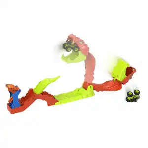 Mattel Hot Wheels Monster Trucks Snake Slam Takedown Track Set (89 cm) miniatura 4